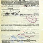 This document, photographed July 16, 2018 at the National Archives at New York City, shows the reverse side of the Petition for Naturalization of Jakiw Palij, a former Nazi concentration camp guard whose citizenship has been revoked. <br>(AP/Shutterstock)